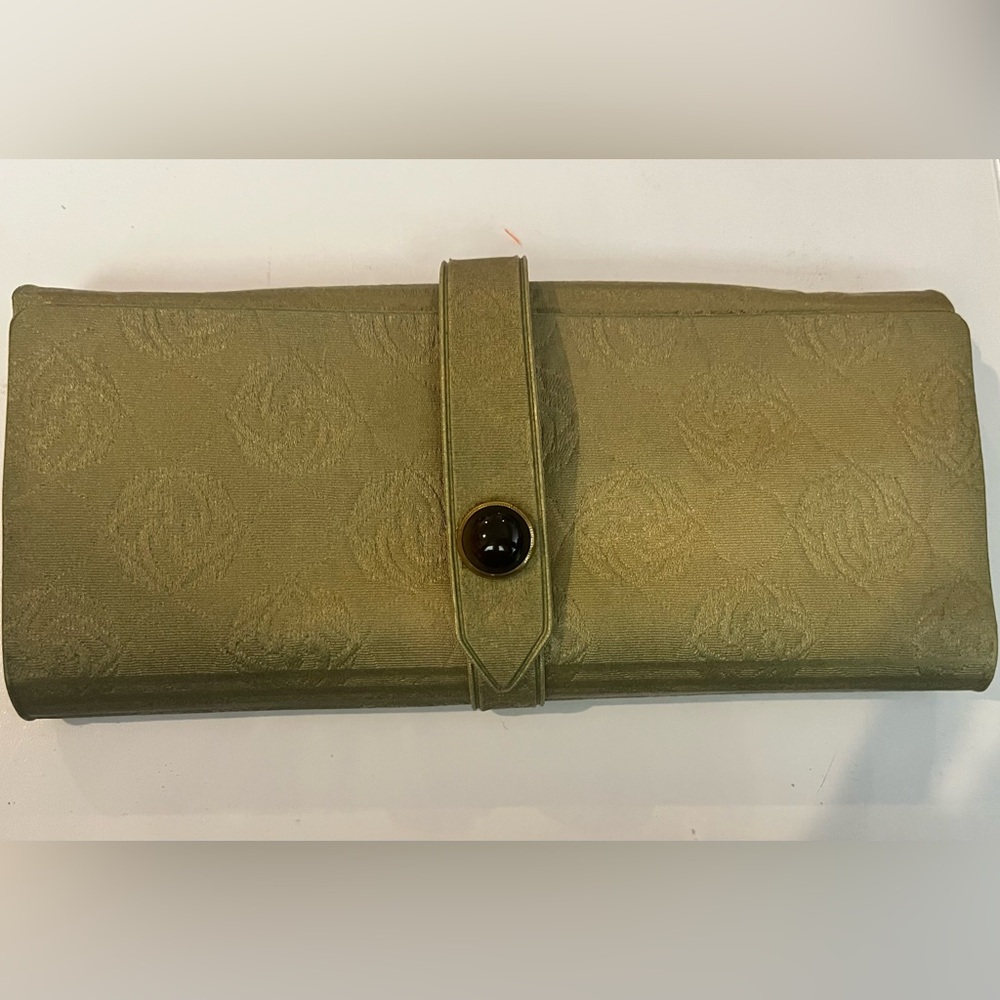 Vintage Olive Green Jewelry Case